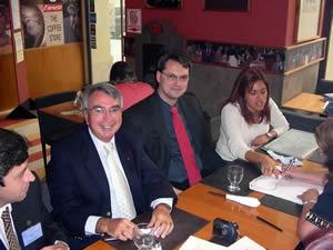 De izquierda a derecha: Dr. Diego Miranda, Dr. Luís Alfredo Miranda, Prof. Dr. Christopher Lux, Dra. Alejandra Romanelli.