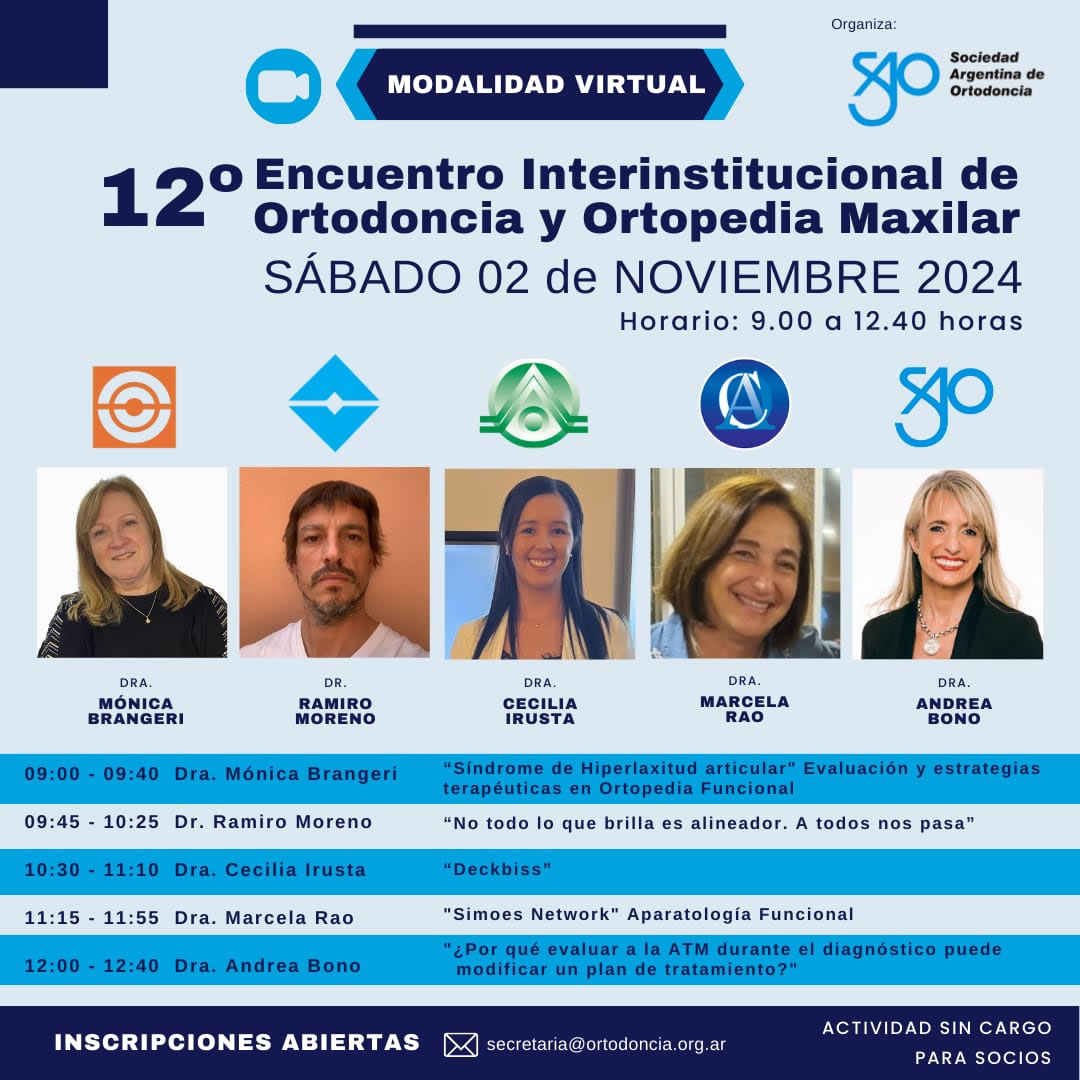 12º Encuentro Interinstitucional de Ortodoncia y Ortopedia