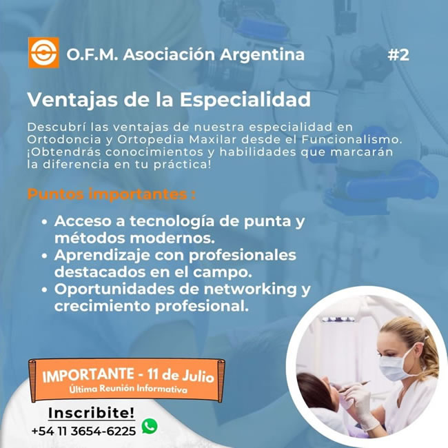 Curso para la Especialización en Ortodoncia y Ortopedia Maxilar, desde el Funcionalismo