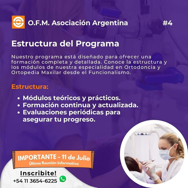 Curso para la Especialización en Ortodoncia y Ortopedia Maxilar, desde el Funcionalismo