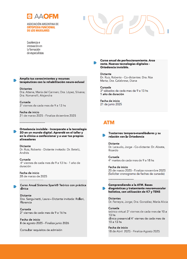 Cursos Complementarios de la Especialidad