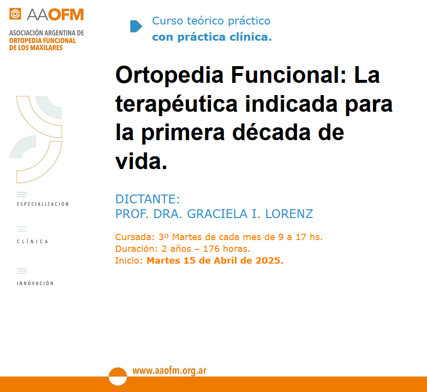 Curso de Ortopedia con atención clínica de pacientes Nivel Inicial 2025/03
Prof. Dra. Graciela I. Lorenz