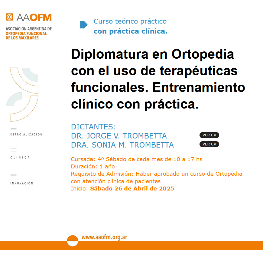 Diplomaturas en Ortopedia 2025/02 Dr. Jorge V. Trombetta - Dra. Sonia M. Trombetta