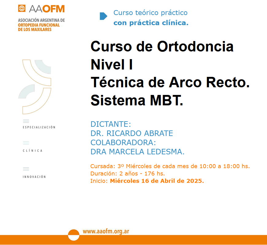 Curso de Ortodoncia con atención clínica de pacientes Nivel Inicial 2025/01
Dr. Ricardo Abrate