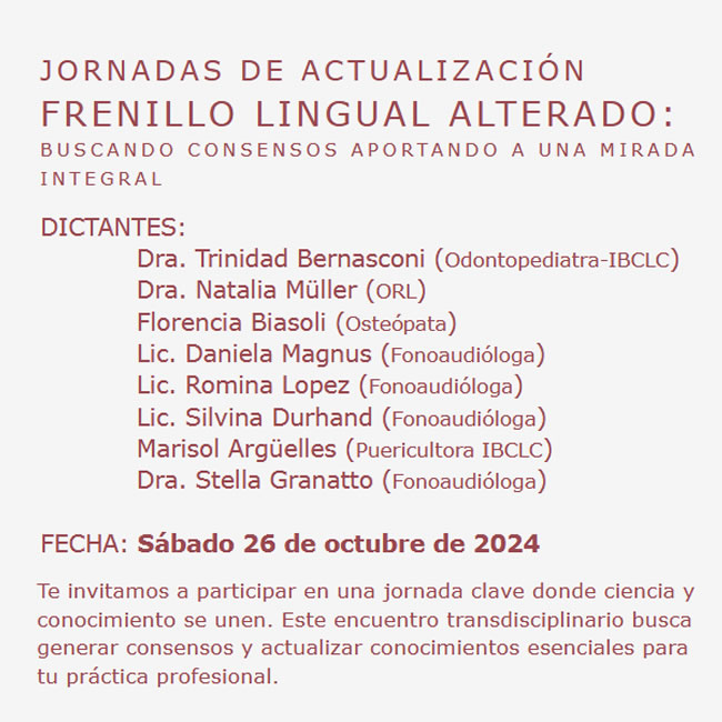 Jornadas de Actualización Frenillo Lingual Alterado